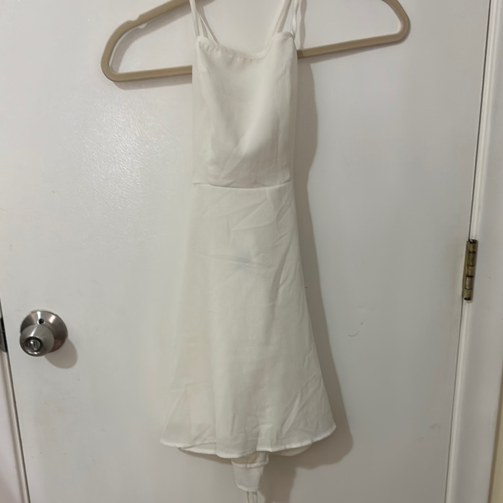 SHEIN White Spaghetti Strap Mini Sundress